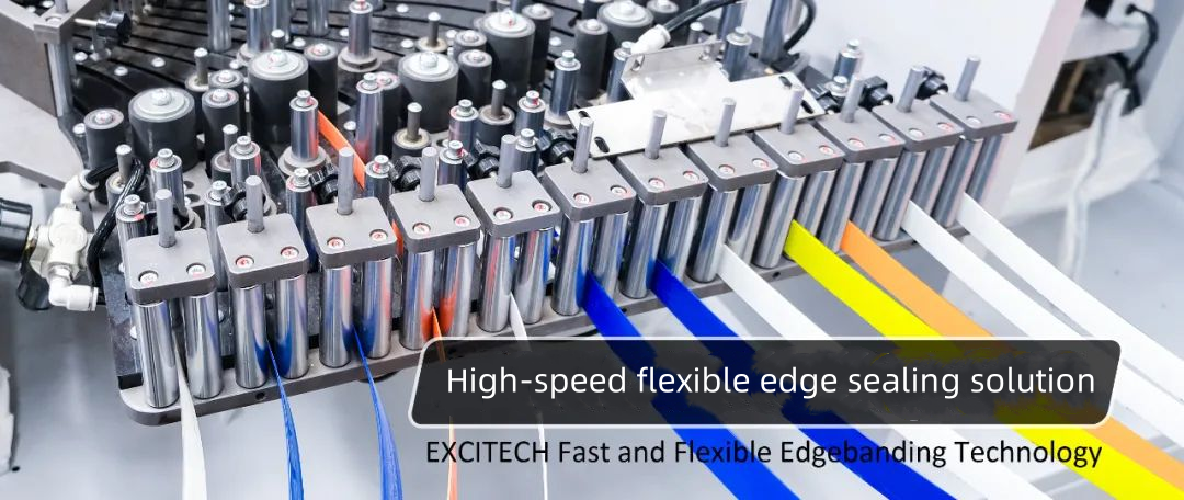 Швидка та гнучка технологія кромкооблицювальної стрічки EXCITECH.